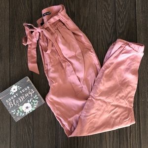 Blush pink joggers